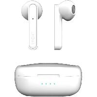 Casque - Microphone - Dictaphone Ecouteurs sans fil Bluetooth - RYGHT - ALFA - Blanc
