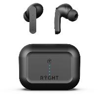 Casque - Microphone - Dictaphone Ecouteurs sans fil Bluetooth - RYGHT - PULSE ANC - Réduction de bruit active - Noir