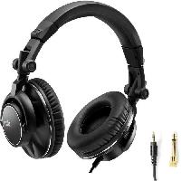 Casque - Microphone - Dictaphone HERCULES HDP DJ60 - Casque Audio Circum-aural - Isolation de bruit - Noir