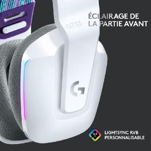 Casque  - Microphone Casque PC Logitech G733 LIGHTSPEED Blanc