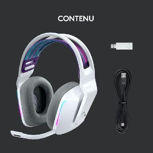 Casque  - Microphone Casque PC Logitech G733 LIGHTSPEED Blanc