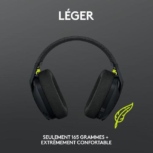 Casque  - Microphone Casque PC Logitech Gaming G435 LIGHTSPEED sans fil. Bluetooth. avec micro - Noir