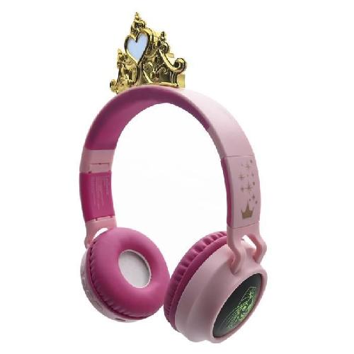 Casque Audio Enfant Casque pour enfant - LEXIBOOK - Disney Princesses - Bluetooth 5.0 - Couronne lumineuse - Design mignon