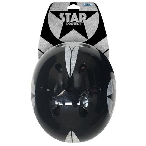 Accessoire - Piece Detachee Vehicule Casque Skate STAMP Black Star - Taille 54-60 cm - Garçon des 6 ans