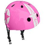 Accessoire - Piece Detachee Vehicule Casque Skate STAMP Pink Star avec Molette d'Ajustement - Taille 54-60 cm