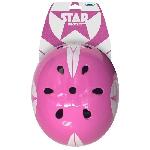 Accessoire - Piece Detachee Vehicule Casque Skate STAMP Pink Star avec Molette d'Ajustement - Taille 54-60 cm