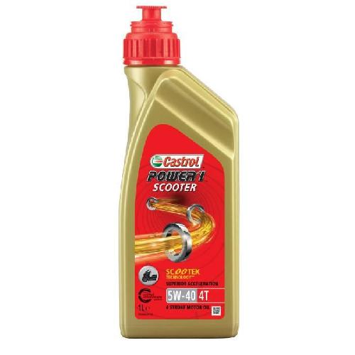 Huile Moteur CASTROL Huile-Additif Power 1 Scooter 4T - Synthetique - 5W40 - 1 Litre