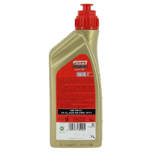 Huile Moteur CASTROL Huile-Additif Power 1 Scooter 4T - Synthetique - 5W40 - 1 Litre