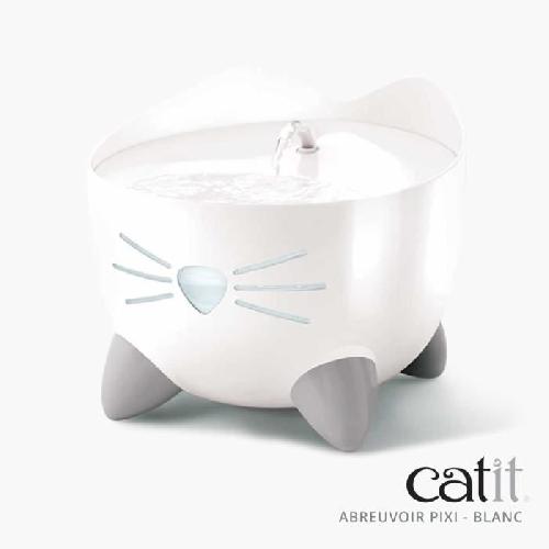 Abreuvoir CAT IT Fontaine a eau automatique pour chat - 2.5 L - Blanc