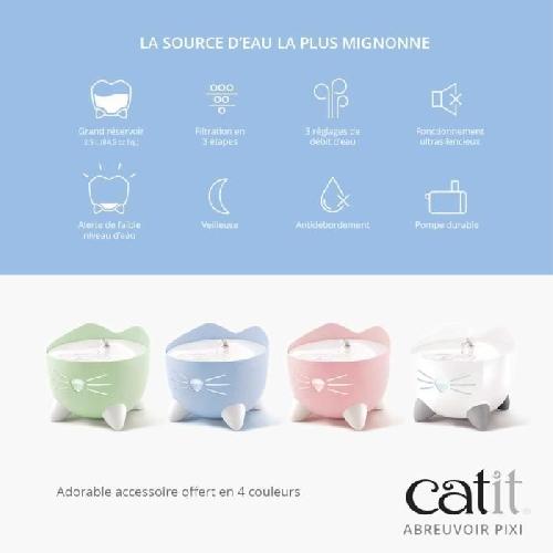 Abreuvoir CAT IT Fontaine a eau automatique pour chat - 2.5 L - Bleu