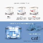Abreuvoir CAT IT Fontaine a eau connectee pour chat - 2L -Acier inox. sterilisation UVC et application-