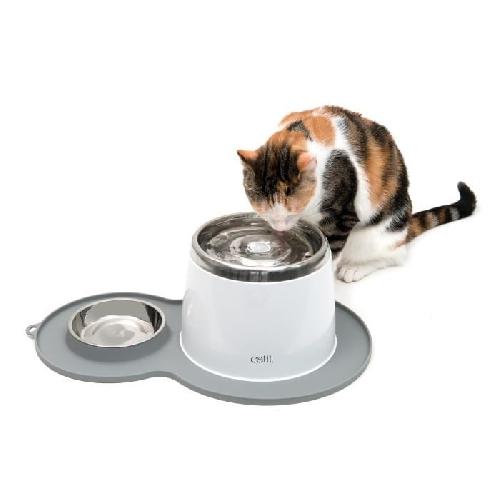 Gamelle - Ecuelle - Accessoire CAT IT Napperon en forme d'arachide - Format moyen - Gris - Pour chat