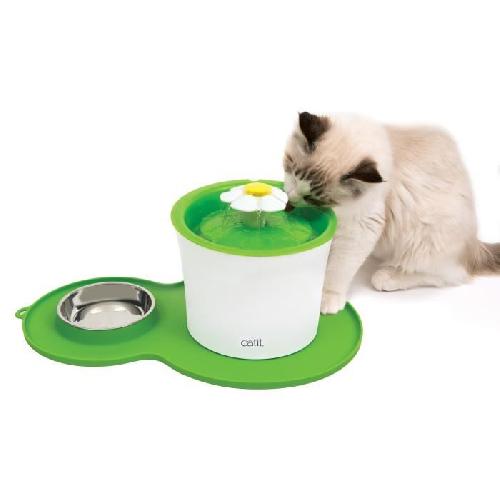 Gamelle - Ecuelle - Accessoire CAT IT Napperon en forme d'arachide - Format moyen - Vert - Pour chat