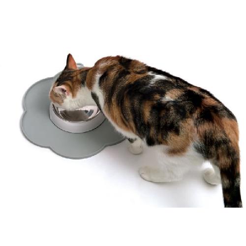 Gamelle - Ecuelle - Accessoire CAT IT Napperon en forme de fleur - Format moyen - Gris - Pour chat