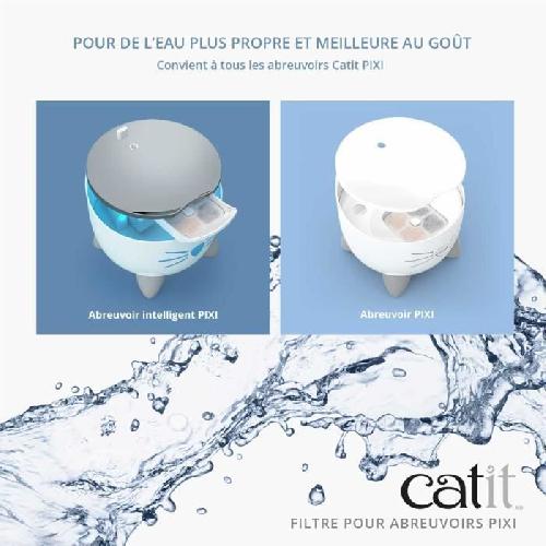 Abreuvoir CATIT 3 Filtres pour fontaine a eau PIXI