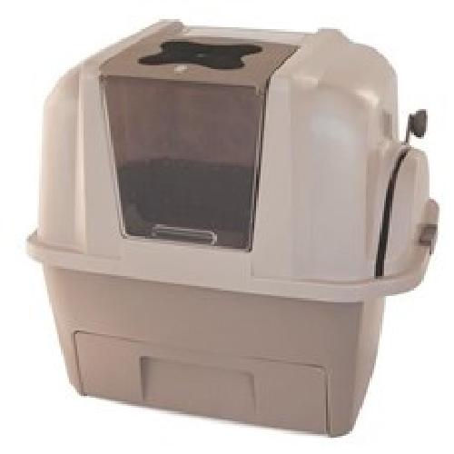 Maison De Toilette - Filtre A Charbon - Tapis Exterieur CATIT Maison de toilette - Bac a litiere pour chat - Smartsift - Systeme de ramassage - L. 66 x l. 48 x H. 64 cm
