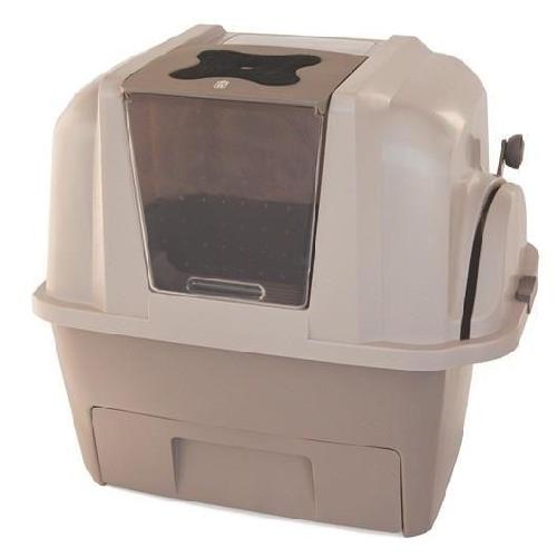 Maison De Toilette - Filtre A Charbon - Tapis Exterieur CATIT Maison de toilette - Bac a litiere pour chat - Smartsift - Systeme de ramassage - L. 66 x l. 48 x H. 64 cm