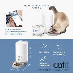 Distributeur D'aliment CATIT - PIXI Distributeur de croquettes connecté pour chat - 1.2 kg (contrôlé par une application)