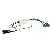 Cats Speciales de Roger Adaptateur Antenne 2xFakra M ISO M Amplifie Alimentation fantome compatible avec Audi Seat Skoda VW Citroen