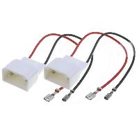 Cats Speciales prix KC NoSTech 2 Cables adaptateurs haut-parleur compatible avec Ford C-Max ap03 Fiesta ap09 S-Max ap07