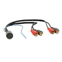 Cats Speciales prix KC NoSTech Adaptateur systeme actif DIN 6 broches 4xRCA compatible avec Volvo 90-08 voir liste