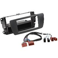 Cats Speciales prix KC NoSTech Facade autoradio 1DIN compatible avec Seat Ibiza 6J FL - Noir Nit