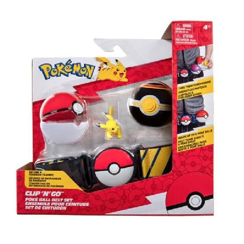 Figurine Miniature - Personnage Miniature Ceinture Clip 'N' Go BANDAI - Pokémon - 1 ceinture. 1 Poké Ball. 1 Luxury Ball et 1 figurine 5 cm Pikachu