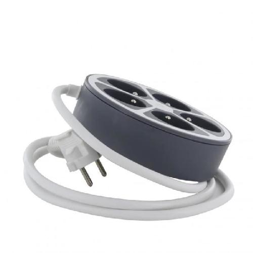 Multiprise Chacon Multiprise bureau 16A.250V-Max 3680W   5x16A  cable 1.5m- Couleur gris -Interrupteur