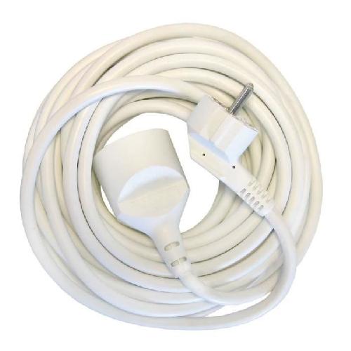 Rallonge CHACON Prolongateur HO5VVF 3 x 1.5 mm²- 10 m - Blanc