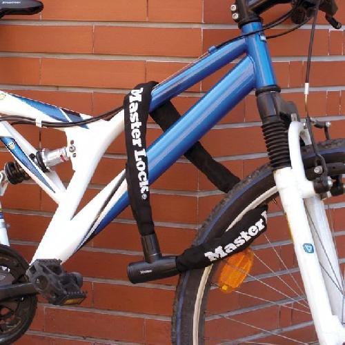 Antivol Chaîne Antivol Vélo - MASTER LOCK - 90 cm de longueur - Acier cémenté résistant a la coupe et au sciage