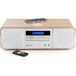 Chaine Hi-fi Chaine compacte Bluetooth - THOMSON - Blanche-Induction - Radio FM-CD-MP3-USB. 50W. Egaliseur. Telecommande. Alim. 230V