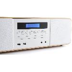 Chaine Hi-fi Chaine compacte Bluetooth - THOMSON - Blanche-Induction - Radio FM-CD-MP3-USB. 50W. Egaliseur. Telecommande. Alim. 230V