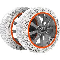 Chaine Neige - Chaussette 2 Chaussettes neige PREMIUM taille 10 sur-pneu Antiglisse homologue - jusqu'a 150km sur sol sec