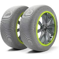 Chaine Neige - Chaussette 2 Chaussettes neige taille 5 sur-pneu Antiglisse homologue - jusqu'a 30km sur sol sec