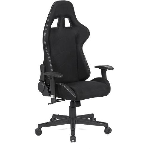 Chaise de bureau gaming - Tissu noir - L 64 x P 53 x H 122-134 cm - PREDATOR