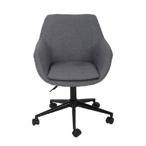 Chaise de bureau - Tissu gris - L 58 x P 54 x H 90 cm STANLEY