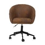Chaise de bureau - Tissu marron - Metal - L 62 x P 62 x H 88 cm - HECTOR