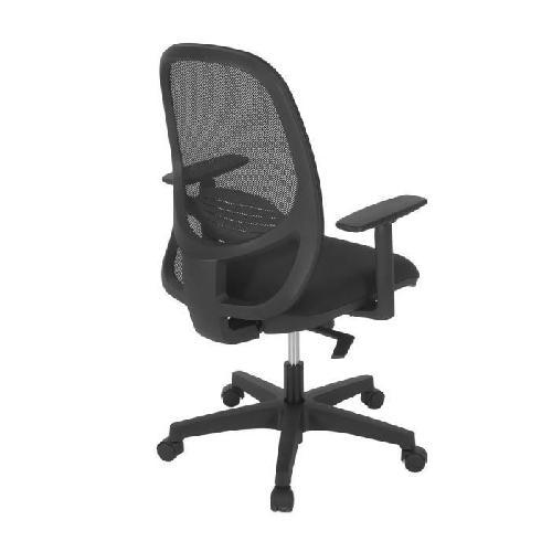 Chaise de bureau - Tissu noir - L 65 x P 65 x H 96 cm - SMART