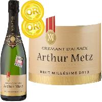 Champagne - Petillant - Mousseux Arthur Metz Millésimé Brut - Crémant d'Alsace