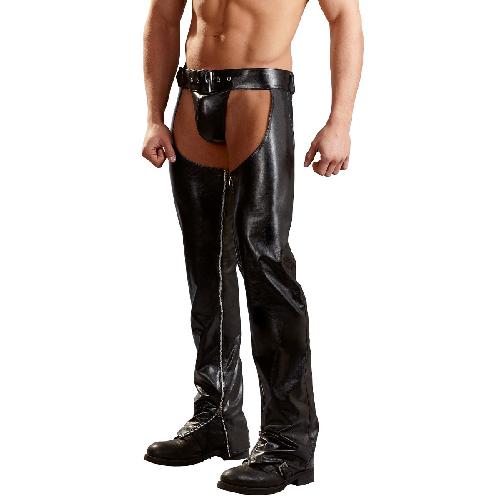 Dessous Chaps et String Noir - XXL