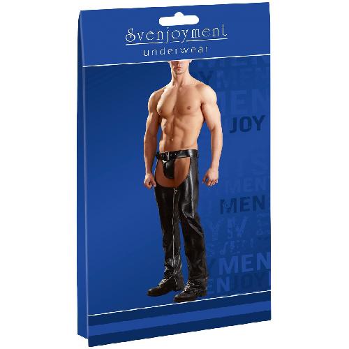 Dessous Chaps et String Noir - XXL