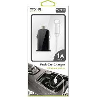 Chargeur - Adaptateur Alimentation Telephone Chargeur allume-cigare 1A et cable type C - Moxie