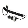 Chargeur - Adaptateur Alimentation Telephone Chargeur USB 2.4A 12 24V + CORDON SPIRALE MICRO USB 150CM