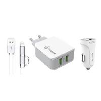 Chargeur Kit de voyage smartphones 3 pieces 1224230V - Auto-t