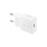 Chargeur pour téléphone mobile Samsung Chargeur secteur RAPIDE 25W. Port USB Type C Blanc