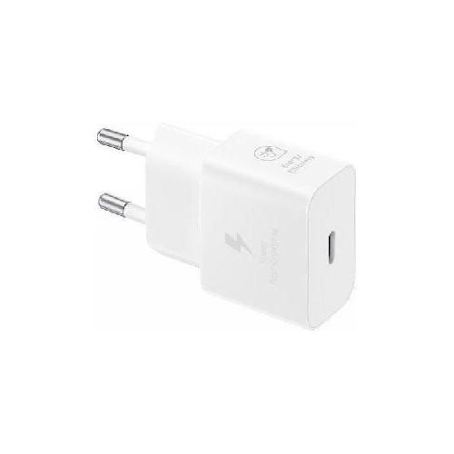 Chargeur - Adaptateur Alimentation Telephone Chargeur pour téléphone mobile Samsung Chargeur secteur RAPIDE 25W. Port USB Type C Blanc