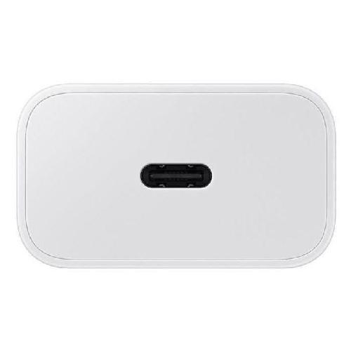 Chargeur - Adaptateur Alimentation Telephone Chargeur pour téléphone mobile Samsung Chargeur secteur RAPIDE 25W. Port USB Type C Blanc