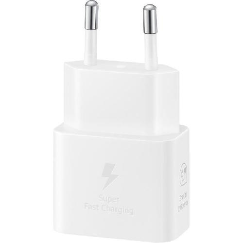 Chargeur - Adaptateur Alimentation Telephone Chargeur pour téléphone mobile Samsung Chargeur secteur RAPIDE 25W. Port USB Type C Blanc