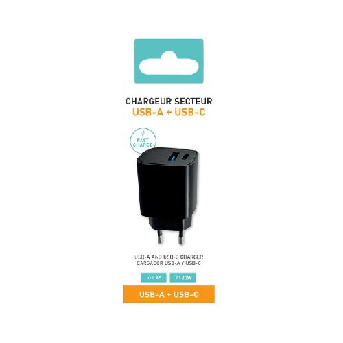 Chargeur - Adaptateur Alimentation Telephone Chargeur Secteur 1usba + 1 Usb-C Sd