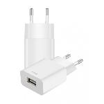 Chargeur - Adaptateur Alimentation Telephone Chargeur secteur 2.4A 1USB blanc - Moxie